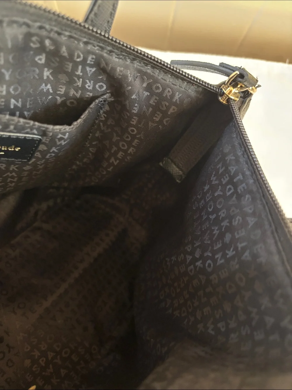 EUC Kate Spade Greta Court Ina Glitter Satchel Crossbody Bag Black